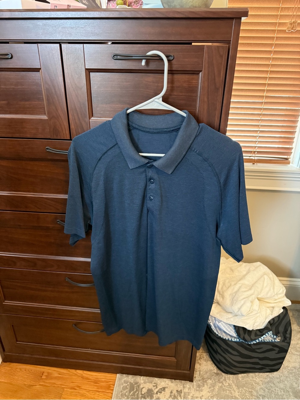 lululemon athletica Men's Dark Navy Short-Sleeve Polo